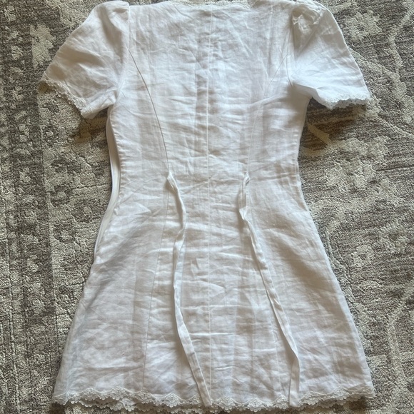 Reformation Anabella Linen Dress — White Size 2 - Picture 9 of 10